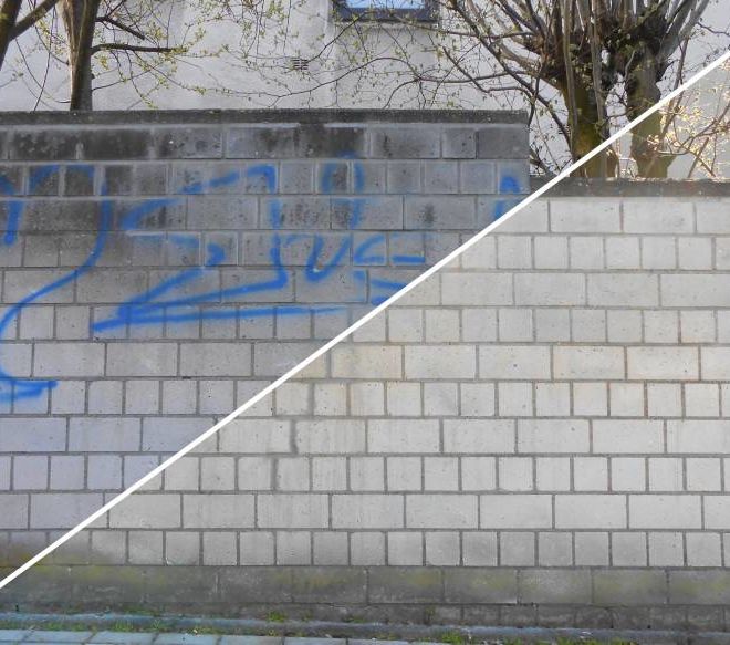 PUR-graffiti-entfernen-weisser-klinker-vorher-nachher