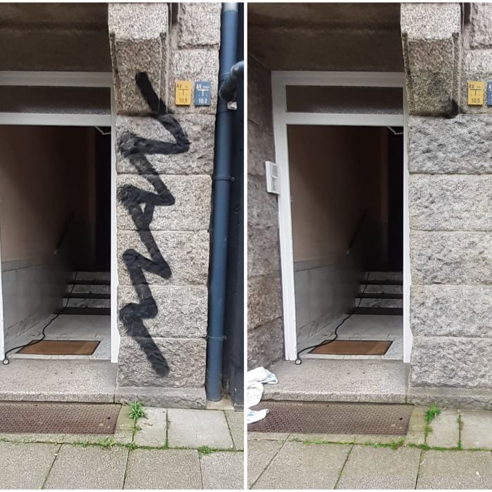 Naturstein – Referenz: Graffitientfernung